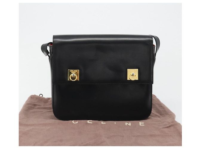 Céline CELINE Shoulder Bag Leather Black Gold - vista 12