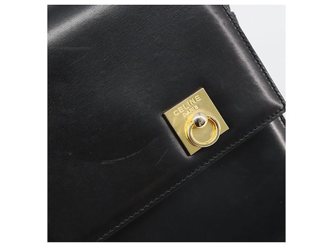 Céline CELINE Shoulder Bag Leather Black Gold - vista 19