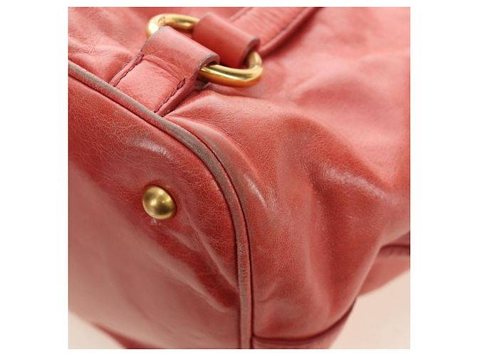 Miu Miu Hand Bag Leather 2way Pink Gold - vista 24