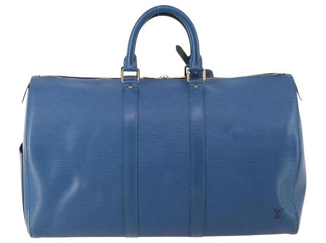 LOUIS VUITTON Epi Keepall 45 Boston Bag Blue M42975 LV - vista 2