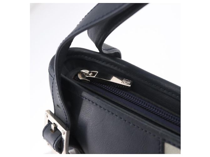 LOEWE Anagram Shoulder Bag Suede Leather Gray Silver - vista 10