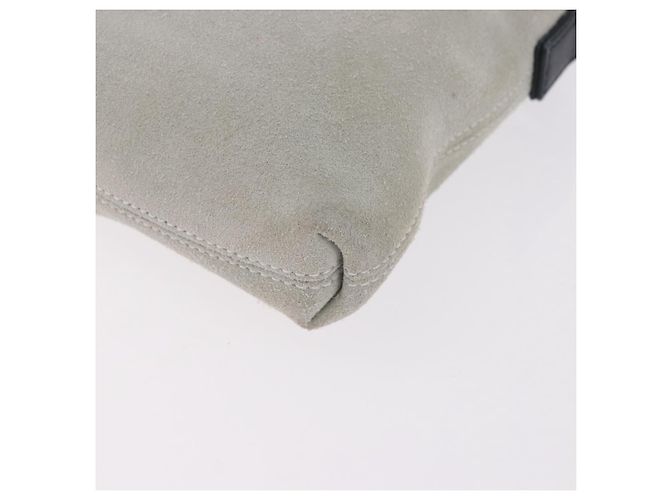 LOEWE Anagram Shoulder Bag Suede Leather Gray Silver - vista 14