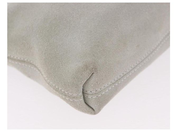 LOEWE Anagram Shoulder Bag Suede Leather Gray Silver - vista 15