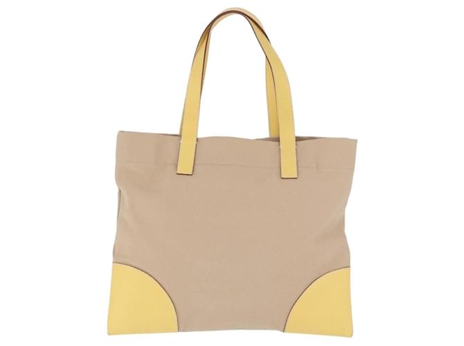 PRADA Tote Bag Canvas Beige Silver - vista 2