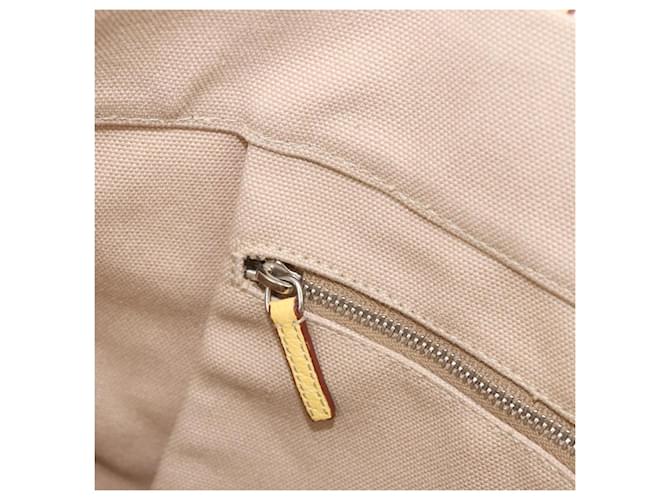 PRADA Tote Bag Canvas Beige Silver - vista 21