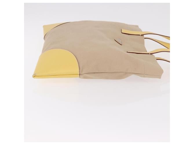PRADA Tote Bag Canvas Beige Silver - vista 3