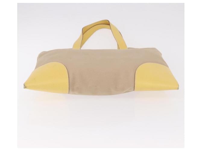 PRADA Tote Bag Canvas Beige Silver - vista 5