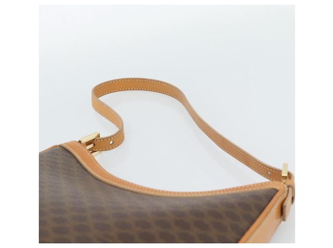 Céline CELINE Macadam Canvas Shoulder Bag PVC Leather Brown Gold - vista 14
