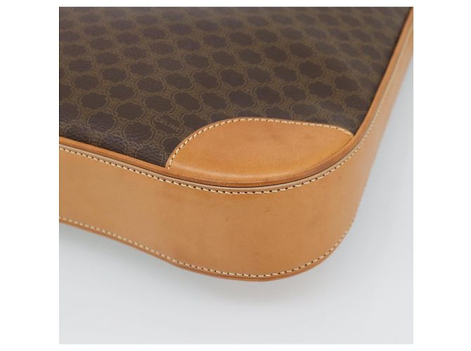 Céline CELINE Macadam Canvas Shoulder Bag PVC Leather Brown Gold - vista 16