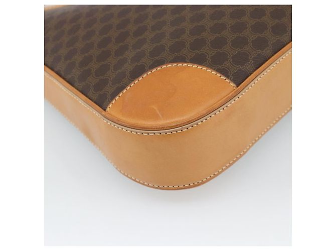 Céline CELINE Macadam Canvas Shoulder Bag PVC Leather Brown Gold - vista 17