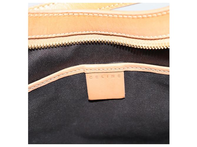 Céline CELINE Macadam Canvas Shoulder Bag PVC Leather Brown Gold - vista 18