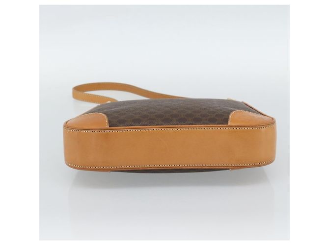 Céline CELINE Macadam Canvas Shoulder Bag PVC Leather Brown Gold - vista 5
