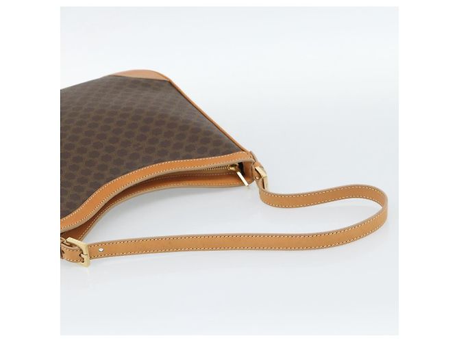 Céline CELINE Macadam Canvas Shoulder Bag PVC Leather Brown Gold - vista 7