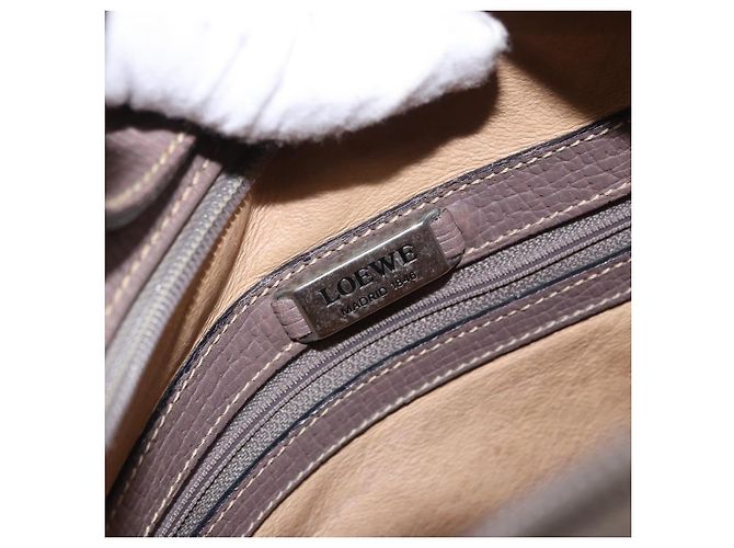 LOEWE Shoulder Bag Leather Purple gray - vista 18