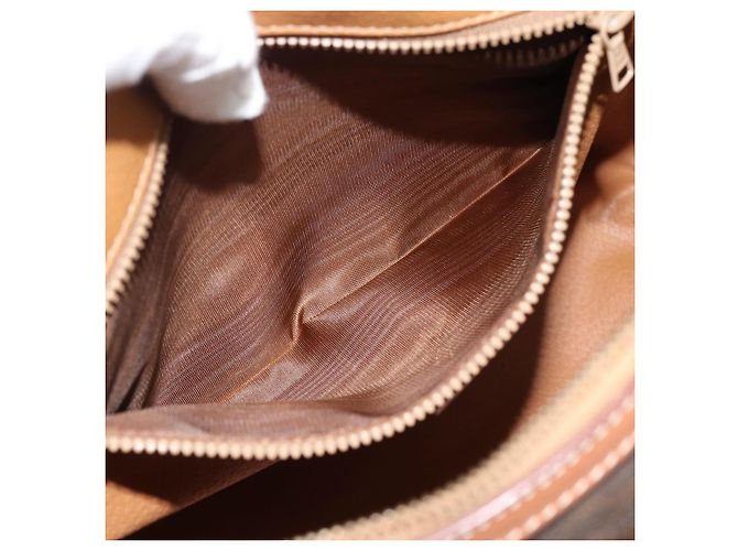 Céline CELINE Macadam Canvas Boston Bag PVC Leather Brown Gold - vista 11