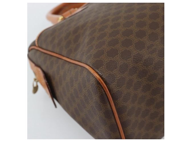 Céline CELINE Macadam Canvas Boston Bag PVC Leather Brown Gold - vista 14
