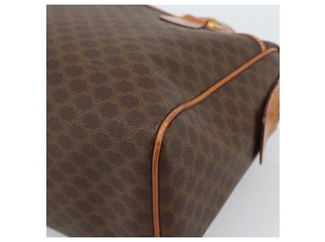 Céline CELINE Macadam Canvas Boston Bag PVC Leather Brown Gold - vista 15