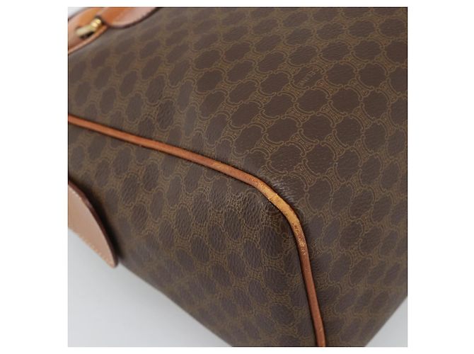 Céline CELINE Macadam Canvas Boston Bag PVC Leather Brown Gold - vista 16