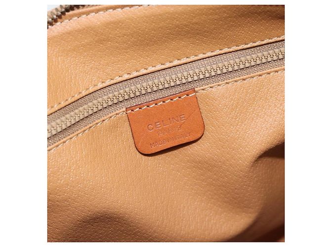Céline CELINE Macadam Canvas Boston Bag PVC Leather Brown Gold - vista 18
