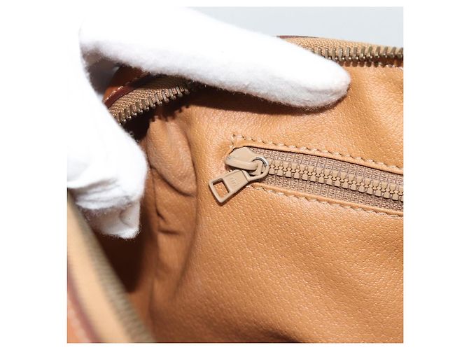 Céline CELINE Macadam Canvas Boston Bag PVC Leather Brown Gold - vista 21