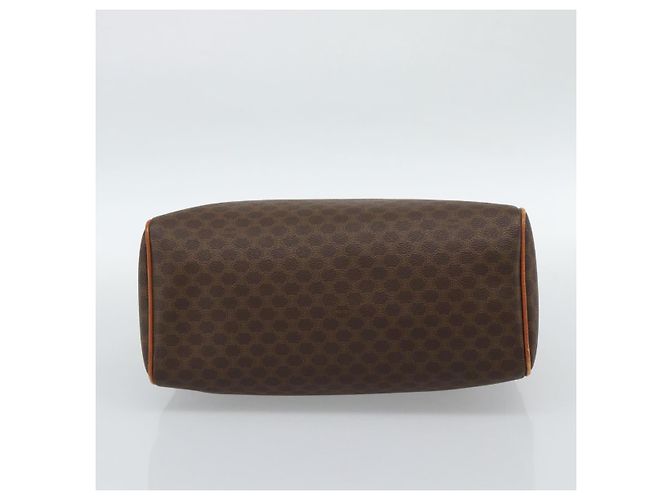 Céline CELINE Macadam Canvas Boston Bag PVC Leather Brown Gold - vista 5