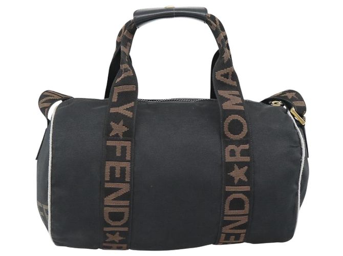 FENDI Hand Bag Canvas 2way Black Gold - vista 2