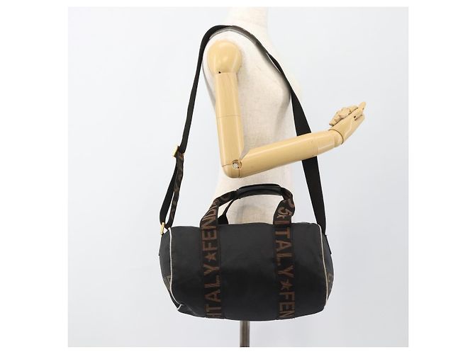 FENDI Hand Bag Canvas 2way Black Gold - vista 25