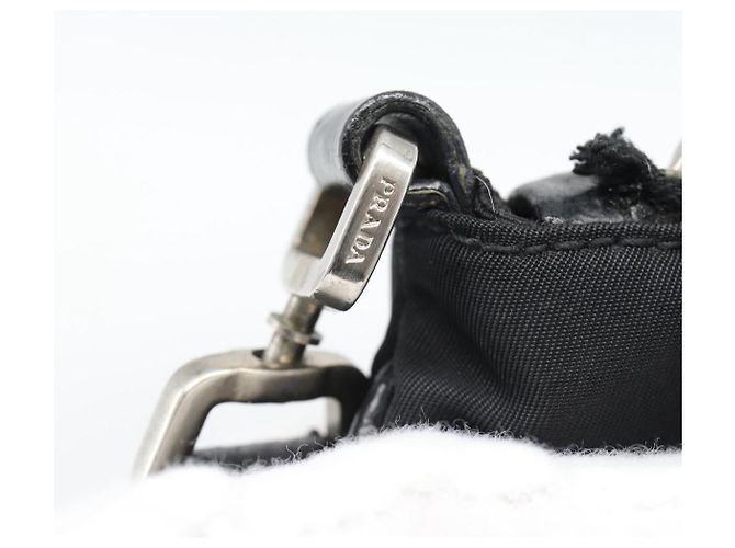 PRADA Schultertasche Nylon Black Silver - Ansicht 10