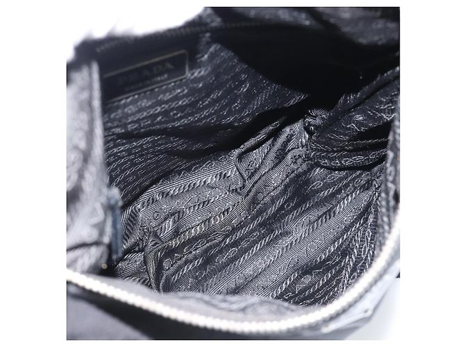 PRADA Schultertasche Nylon Black Silver - Ansicht 11