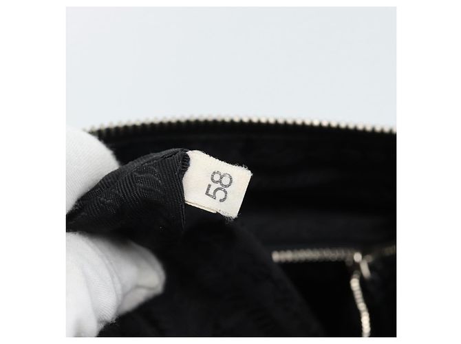 PRADA Schultertasche Nylon Black Silver - Ansicht 12