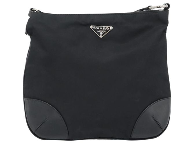 PRADA Schultertasche Nylon Black Silver - Ansicht 13