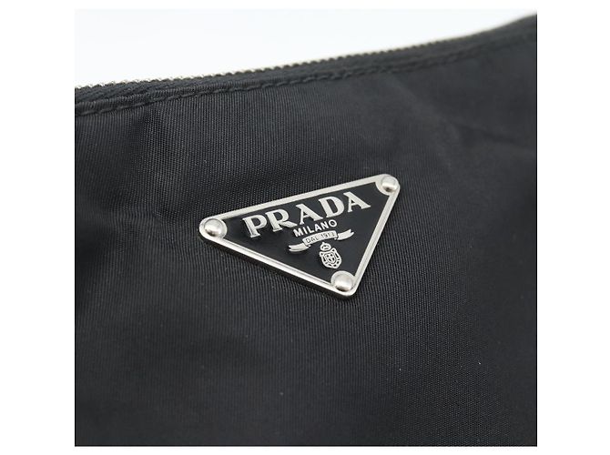 PRADA Schultertasche Nylon Black Silver - Ansicht 18