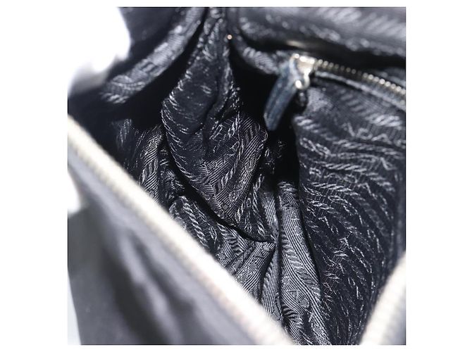 PRADA Schultertasche Nylon Black Silver - Ansicht 21
