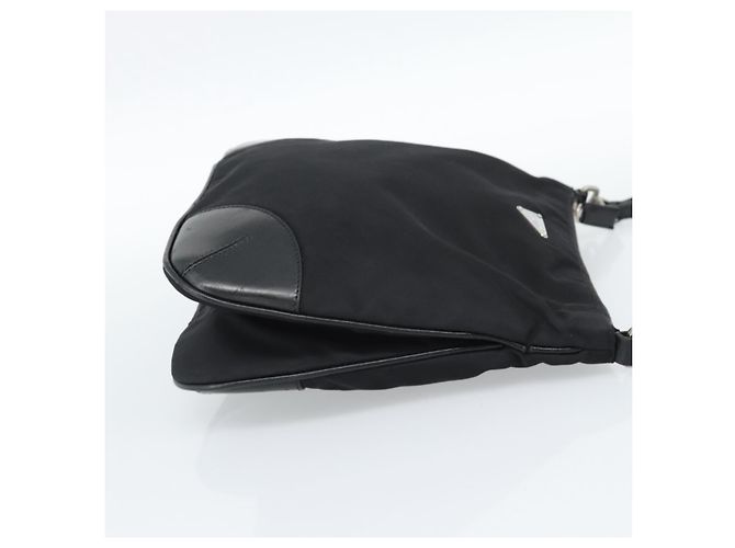 PRADA Schultertasche Nylon Black Silver - Ansicht 4