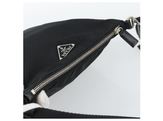 PRADA Schultertasche Nylon Black Silver - Ansicht 6