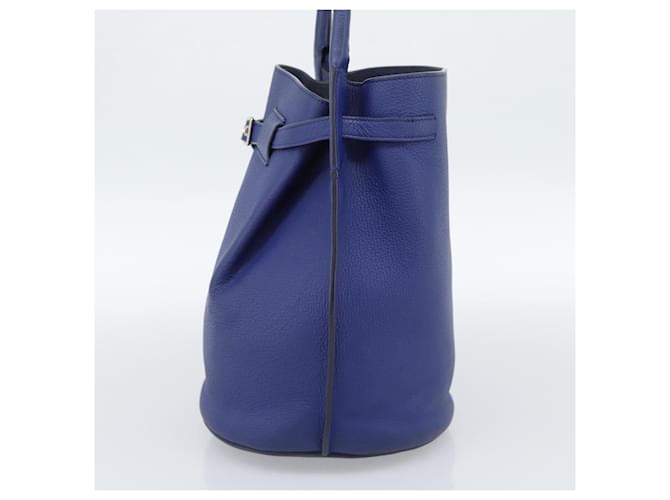 Céline CELINE Hand Bag Leather Blue Silver - vista 4