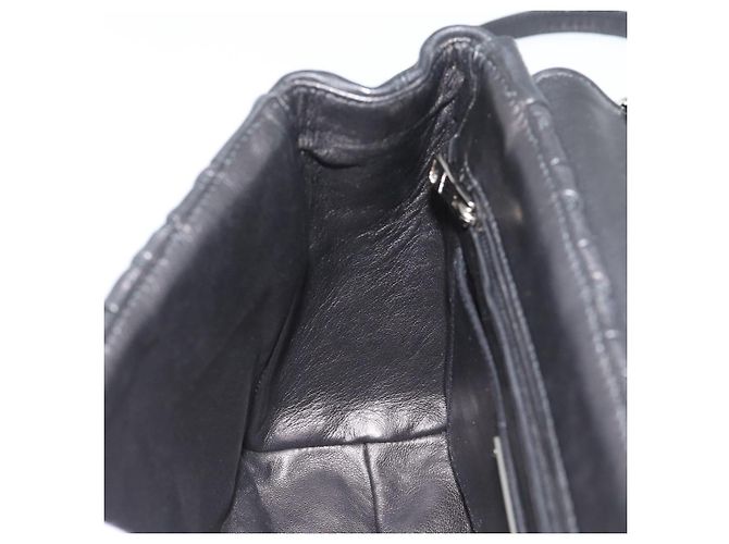 Miu Miu Matelasse Hand Bag Leather 2way Black Silver - vista 24