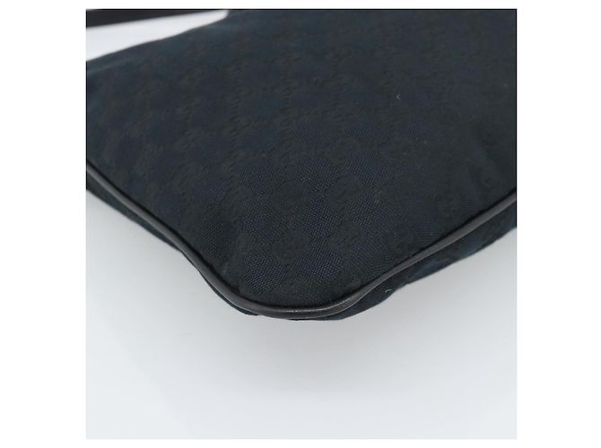 GUCCI GG Canvas Shoulder Bag Black Gold 169947 - vista 14