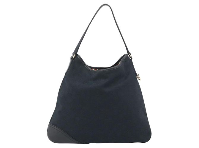 GUCCI GG Canvas Shoulder Bag Black Gold 169947 - vista 2