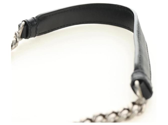 PRADA Chain Shoulder Bag Fur Black Silver - vista 14