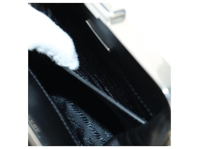 PRADA Chain Shoulder Bag Fur Black Silver - vista 25