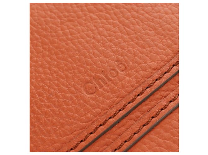 Chloé Chloe Marcie Hand Bag Leather 2way Orange Gold - vista 21