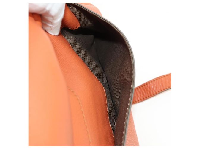 Chloé Chloe Marcie Hand Bag Leather 2way Orange Gold - vista 23