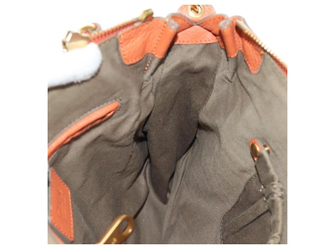 Chloé Chloe Marcie Hand Bag Leather 2way Orange Gold - vista 26