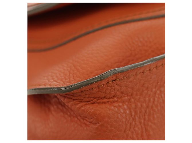 Chloé Chloe Marcie Hand Bag Leather 2way Orange Gold - vista 9