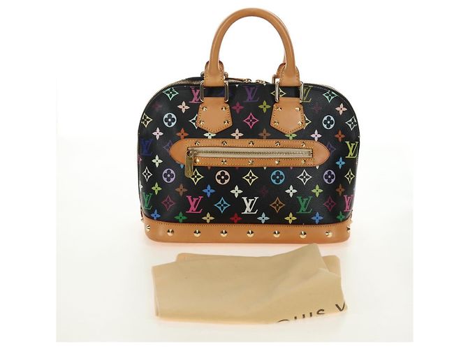 LOUIS VUITTON Monogram Multicolor Alma Hand Bag Black M92646 LV - vista 12