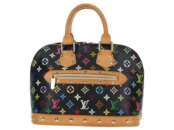 LOUIS VUITTON Monogram Multicolor Alma Hand Bag Black M92646 LV - vista 13