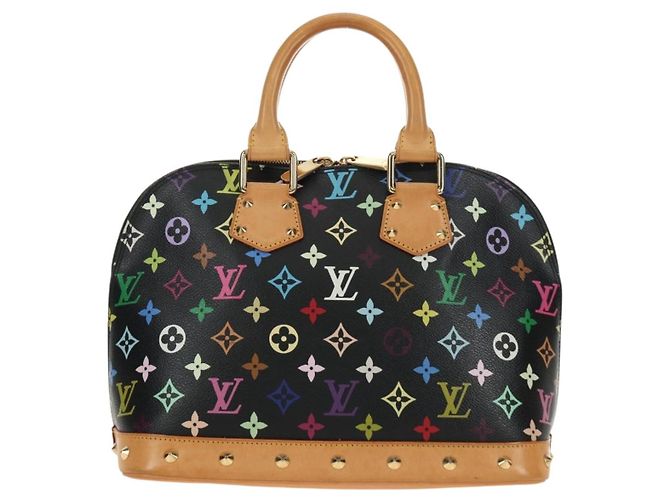LOUIS VUITTON Monogram Multicolor Alma Hand Bag Black M92646 LV - vista 2