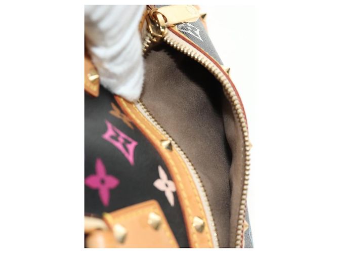 LOUIS VUITTON Monogram Multicolor Alma Hand Bag Black M92646 LV - vista 21