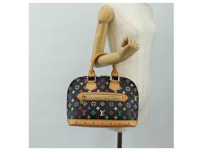 LOUIS VUITTON Monogram Multicolor Alma Hand Bag Black M92646 LV - vista 26